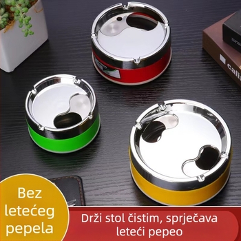 Nehrđajući čelični pepelnik, ponovno upotrebljiv, moderan stil, marka Lishuo, paket 100 komada