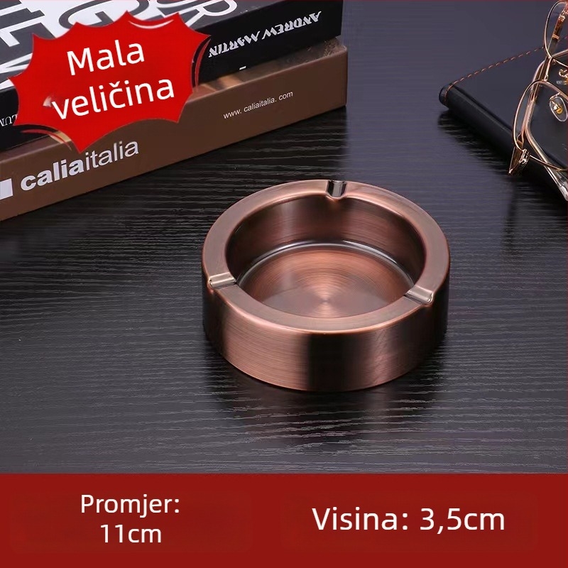 Nehrđajući čelični pepelnik, ponovno upotrebljiv, moderan stil, marka Lishuo, paket 100 komada
