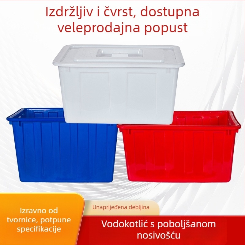 Praktična plastična kutija za prijevoz u akvakulturi — PE materijal, debljina zida 2–8 mm, otpornost na padanje, visoka čvrstoća, zapremina 30–400 L