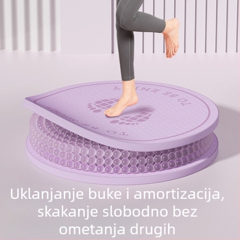 Kućni mat za trčanje i fitness s tlom od udaraca, kružni anti-klizni mat za preskakanje bez užeta, za djecu; Materijal: TPE; Težina: 1200 g; Debljina: 20 mm