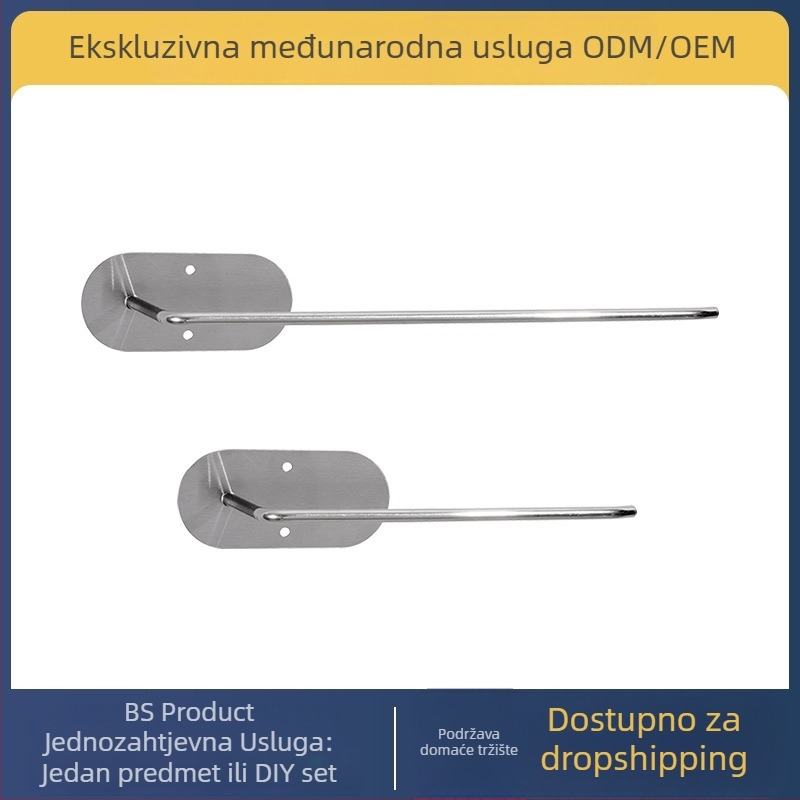 Kuhinjski stalak od nehrđajućeg čelika, montaža bez bušenja, jednoslojni, model SXZJ, nosivost 3 kg, brušeni završetak