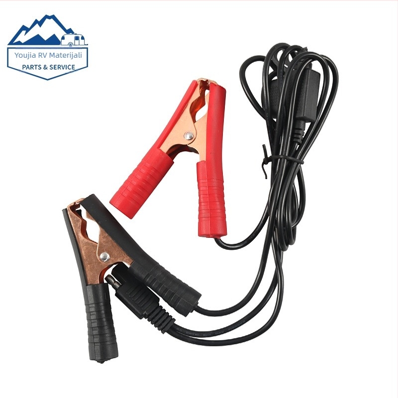 Produžni kabel za punjenje baterije sa SAE klipsama, 14AWG, 20A, bakreno jezgro, PVC oplata — za automobile, kampera i motocikle, Youjia