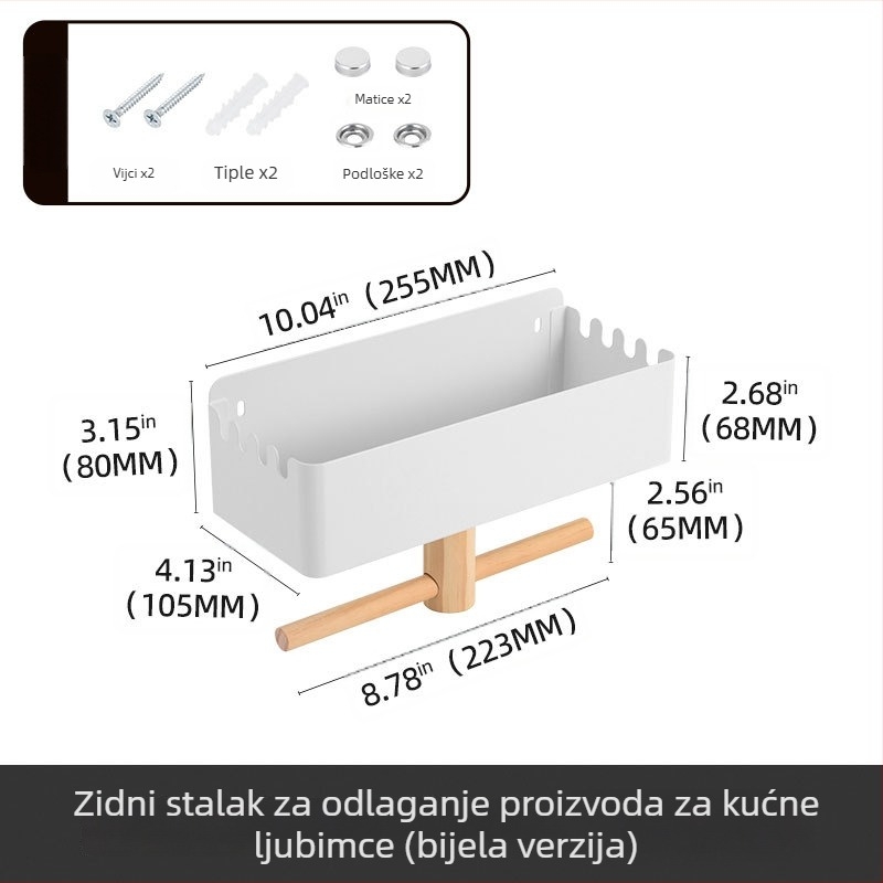 Zidni organizator za začine i kuhinjske posuđe, bez bušenja, višenamjenski