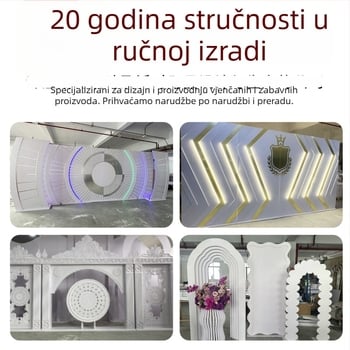 PVC lukaste svadbene vrata za unutarnji vrt – svadbena dekoracija, prilagođena obrada