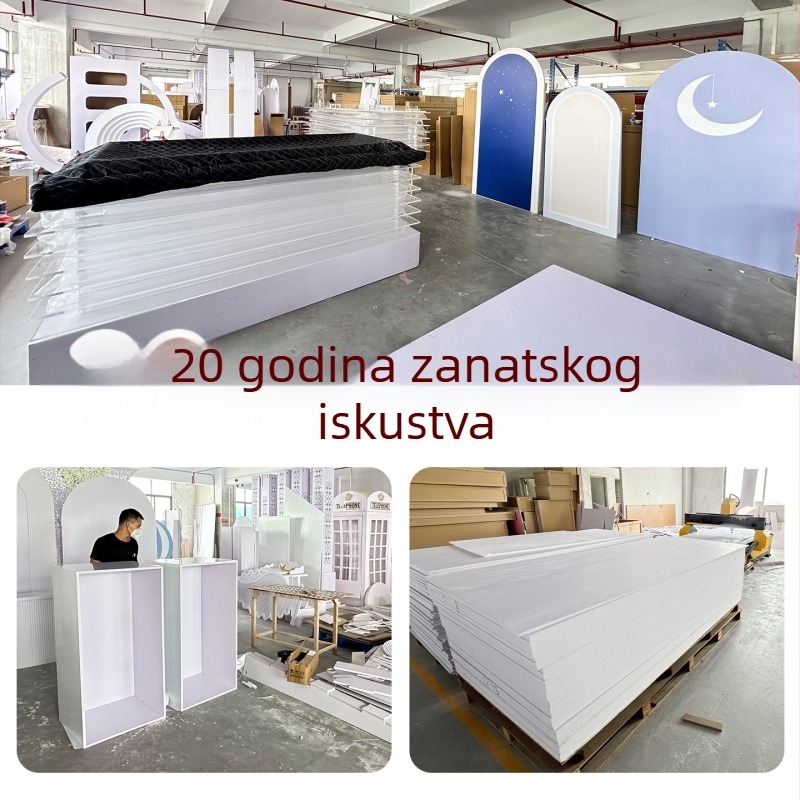PVC lukaste svadbene vrata za unutarnji vrt – svadbena dekoracija, prilagođena obrada