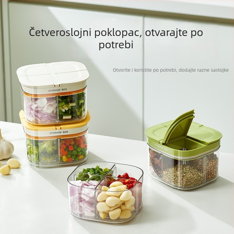 Kutija za povrće i voće – plastična, s brtvom i odvodnim odjeljkom, čuva svježinu