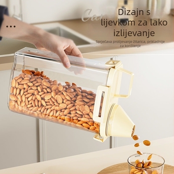 Plastična kvadratna kutija za žitarice, kapacitet 1-2 L, kutija za čuvanje hrane