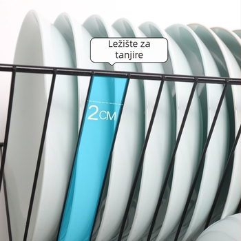Sklopivi stalak za posuđe od bambusa i drveta, kuhinjski organizator, moderni minimalistički stil (Porijeklo: Kina, Godina izlaska: 2025)