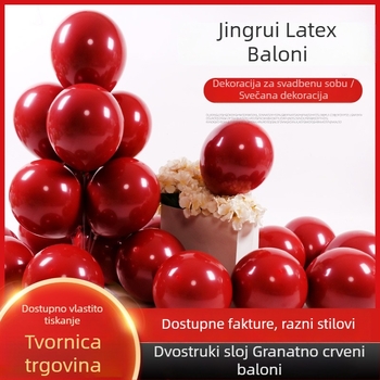 Set lateks balona s kružnim oblikom i otisnutim logom