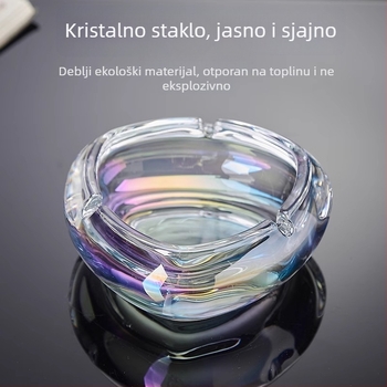 Pepeljara od kristalnog stakla, hotelski stil, vrhunska kvaliteta, jednostavan dizajn (Materijal: Staklo; Marka: Deli Glass; Kutija: 48 kom.; Logo: Može se otisnuti; Stil: Jednostavan)
