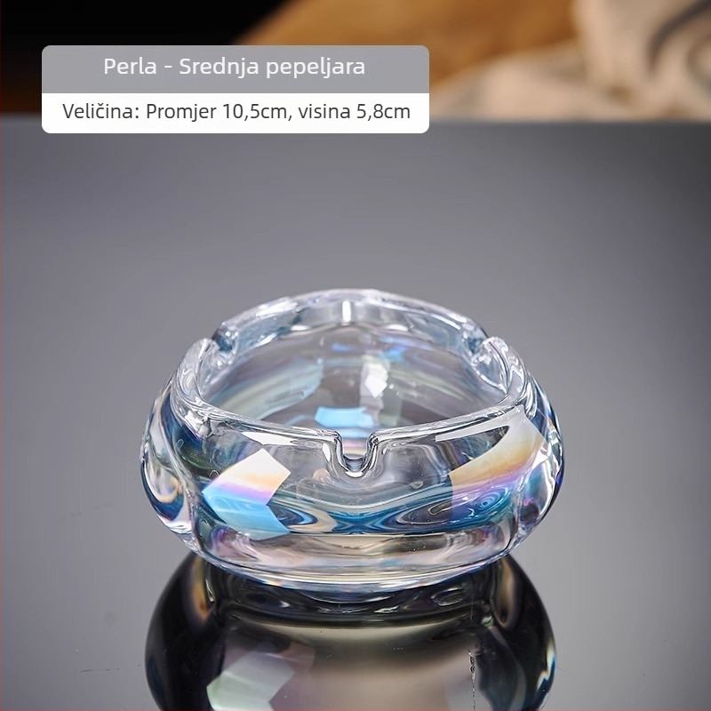 Pepeljara od kristalnog stakla, hotelski stil, vrhunska kvaliteta, jednostavan dizajn (Materijal: Staklo; Marka: Deli Glass; Kutija: 48 kom.; Logo: Može se otisnuti; Stil: Jednostavan)