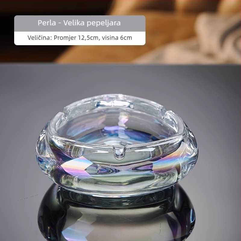 Pepeljara od kristalnog stakla, hotelski stil, vrhunska kvaliteta, jednostavan dizajn (Materijal: Staklo; Marka: Deli Glass; Kutija: 48 kom.; Logo: Može se otisnuti; Stil: Jednostavan)