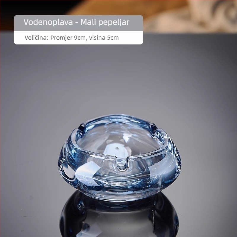 Pepeljara od kristalnog stakla, hotelski stil, vrhunska kvaliteta, jednostavan dizajn (Materijal: Staklo; Marka: Deli Glass; Kutija: 48 kom.; Logo: Može se otisnuti; Stil: Jednostavan)