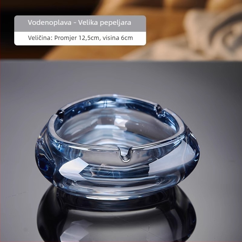 Pepeljara od kristalnog stakla, hotelski stil, vrhunska kvaliteta, jednostavan dizajn (Materijal: Staklo; Marka: Deli Glass; Kutija: 48 kom.; Logo: Može se otisnuti; Stil: Jednostavan)