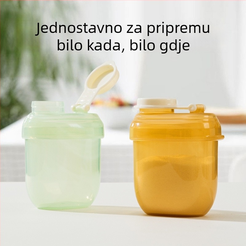 Prijenosna kutija za mlijeko u prahu, hrane kvalitete, za sigurno skladištenje bebe formule na putovanju, pogodna od rođenja do 3 godine
