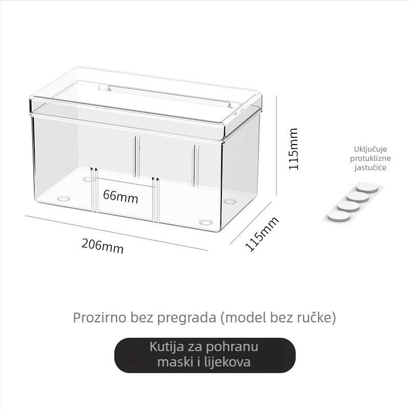 Kutija za tablete s poklopcem, PET plast, otporna na prašinu, japanski stil