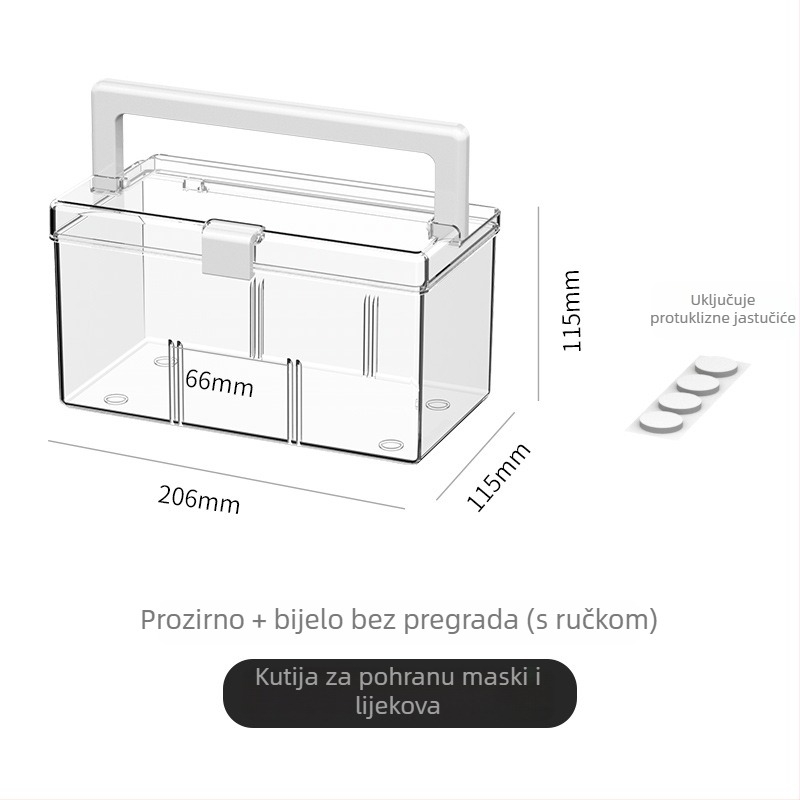 Kutija za tablete s poklopcem, PET plast, otporna na prašinu, japanski stil