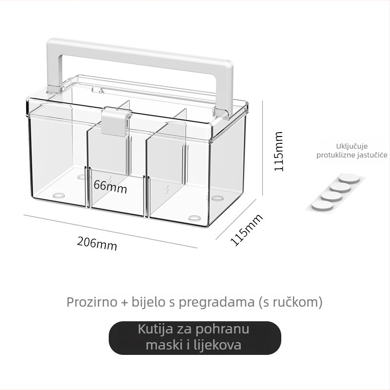Kutija za tablete s poklopcem, PET plast, otporna na prašinu, japanski stil