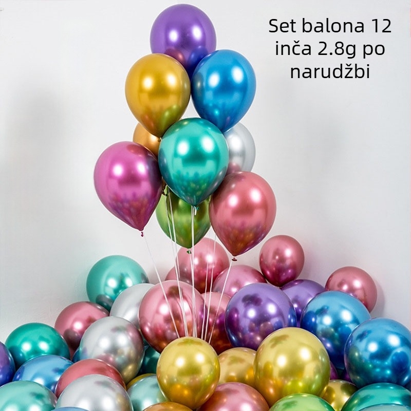 Chrom latex baloni, veličine 5/10/12 inča, za vjenčanje i zabavu