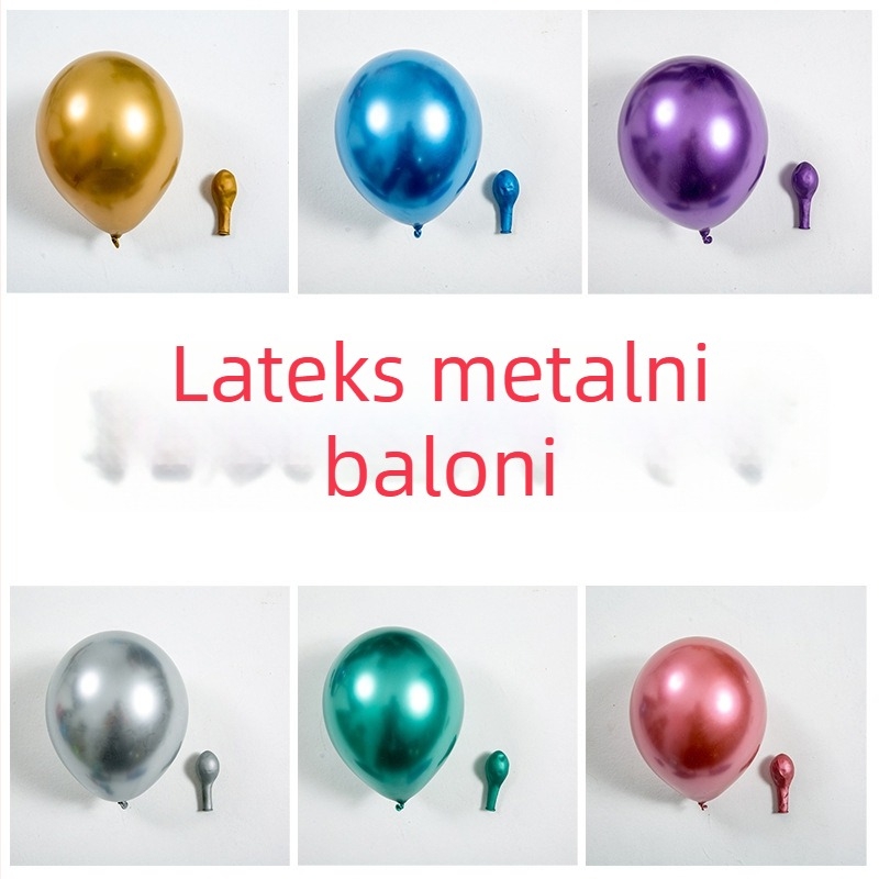 Chrom latex baloni, veličine 5/10/12 inča, za vjenčanje i zabavu