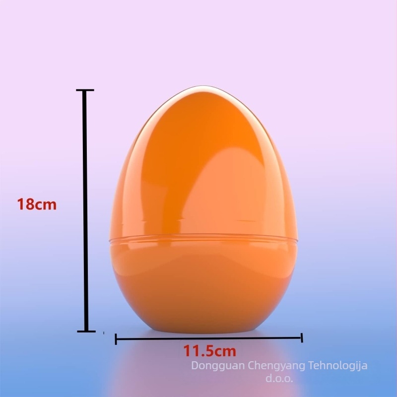 Plastična uskršnja jajčasta igračka s otvorljivim Gashapon školjkama, injekcijski oblikovana, prilagodljiva, moguć tisak logotipa, pogodna za poklon