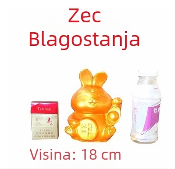 Gipsano zlatno jaje za proslavu Godine zeca, ručna izrada, 15 cm visine, paket od 100 komada, prilagođeni logo