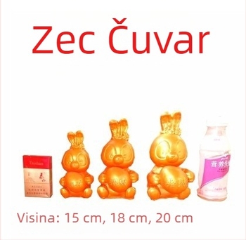 Gipsano zlatno jaje za proslavu Godine zeca, ručna izrada, 15 cm visine, paket od 100 komada, prilagođeni logo