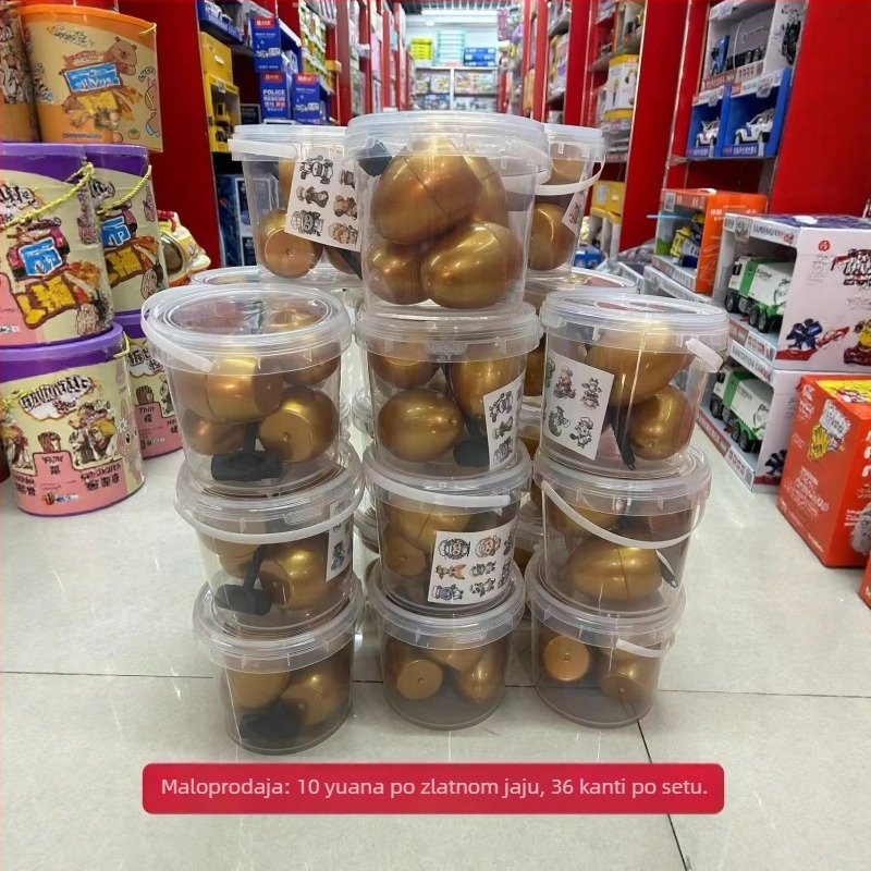 Skrivena kutija iznenađenja sa zlatnim jajima – plastična lutkica, u prijenosnom darovnom pakiranju, razvoj emocija i vida, za djecu 4–6 godina