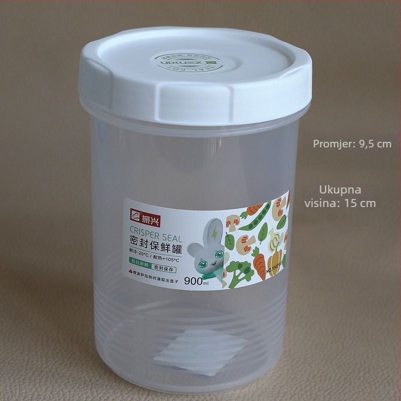 Zenxin plastična cilindrična kutija za hranu, zatvorena, 501–800 ml, kompatibilna s mikrovalnom pećnicom