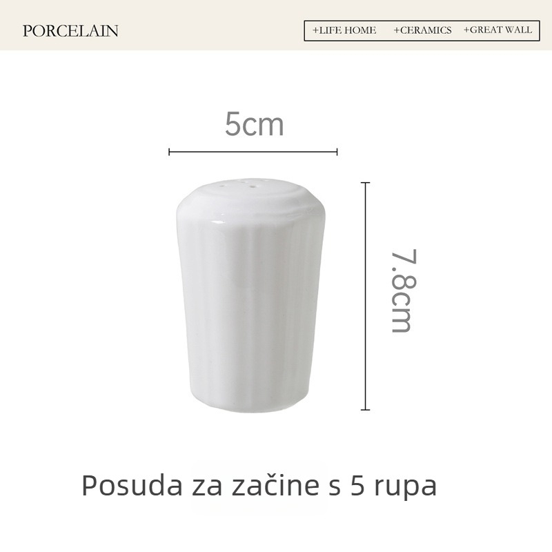 Francuski stil reljefna posuda za začine, keramička kuhinjska posuda za začine, papar shaker, dozator praška