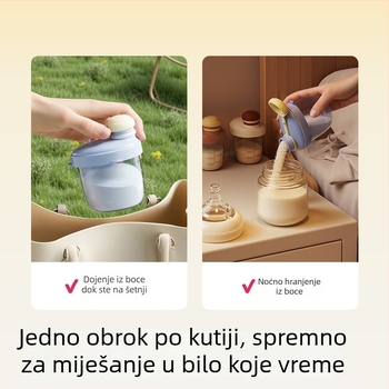 Taoqibaby prijenosna kutija za mlijeko u prahu s dozatorom za grickalice, za novorođenčad do 3 godine, vlastita marka, ekskluzivni prekogranični izvor