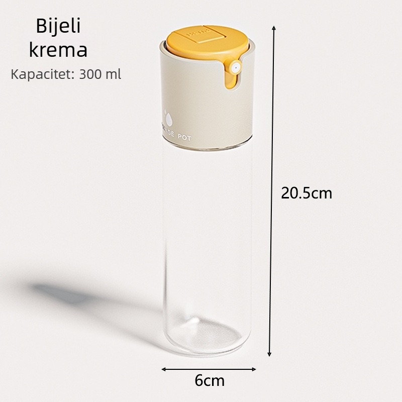 Staklena dozator za ulje, raspršivanje pritiskom, materijali PP + ABS + staklo, moderan minimalistički dizajn