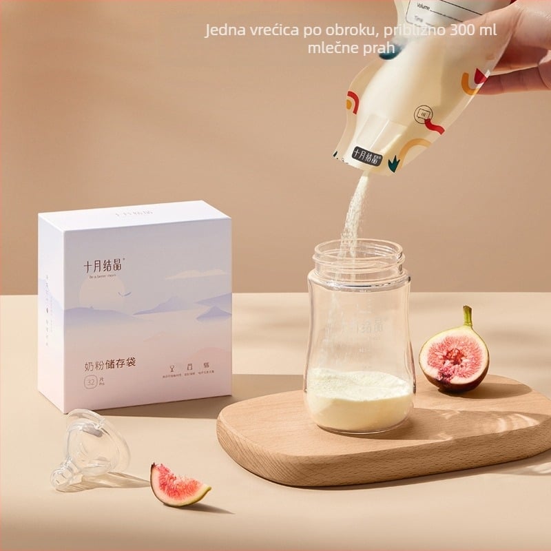 Vrećica za pohranu mliječnog praha, jednokratna, prijenosna, zapečaćena za svježinu, 50 g PET+PE