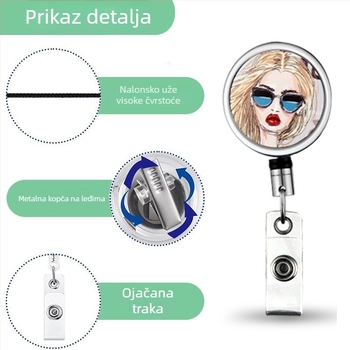 Aluminijska Easy Pull sklopiva kopča – mogućnost prilagodbe, tisak logotipa, uredski poklon za sajmove.