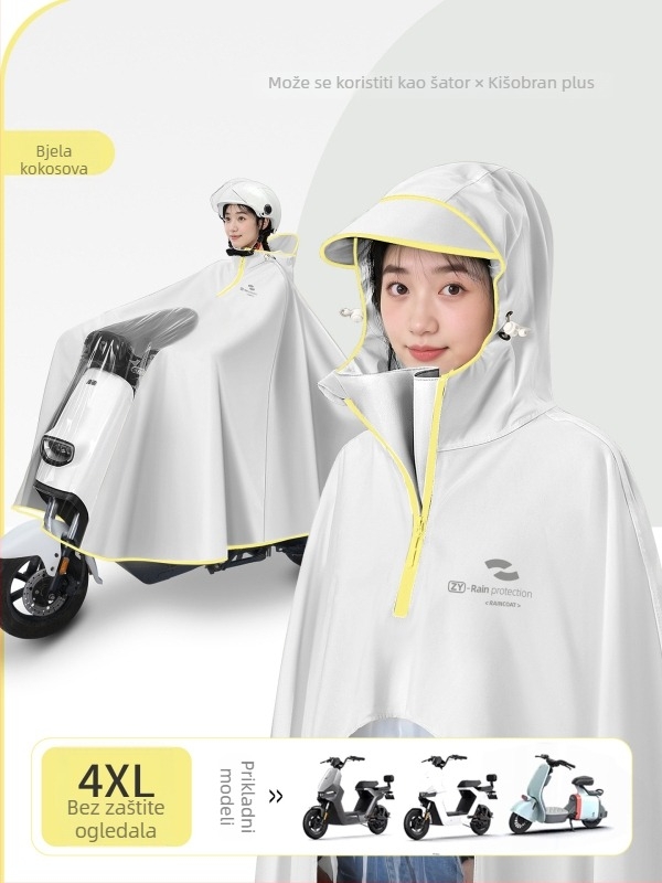 Dugački kaput od Oxford platna za motocikl/e-bike – jednodijelni dugi model, vodootporan PVC ljepilom, odrasla osoba, branda Zhengyu 1