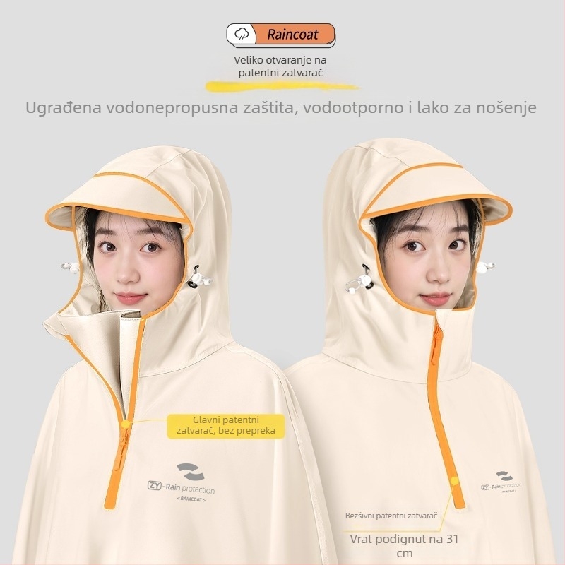 Dugački kaput od Oxford platna za motocikl/e-bike – jednodijelni dugi model, vodootporan PVC ljepilom, odrasla osoba, branda Zhengyu 1