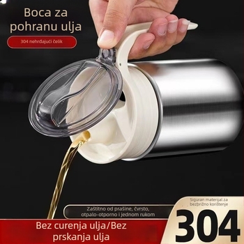 304 nehrđajući čelik uljna posuda, otporna na curenje, kuhinjska posuda za začine (sojin sos i ocat), elegantan lagani luksuzni dizajn