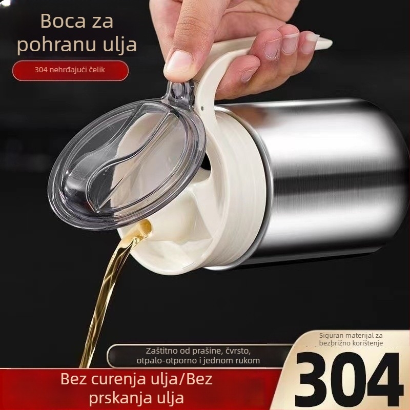 304 nehrđajući čelik uljna posuda, otporna na curenje, kuhinjska posuda za začine (sojin sos i ocat), elegantan lagani luksuzni dizajn