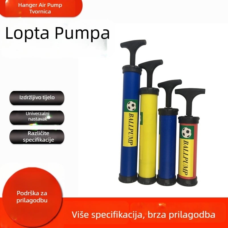 Prijenosna ručna mini pumpa s iglom za lopte (košarka i nogomet), plastična