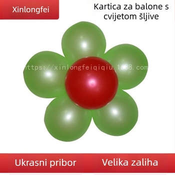 Xinlongfei plastični dodaci za balone s oblikom cvijeta šljive – kompletan set