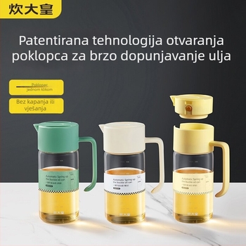 Staklena posuda za ulje s automatskim otvaranjem – moderan stil, Brend Cook the king