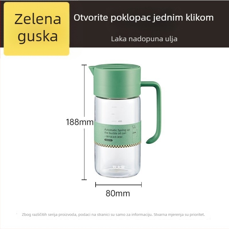 Staklena posuda za ulje s automatskim otvaranjem – moderan stil, Brend Cook the king