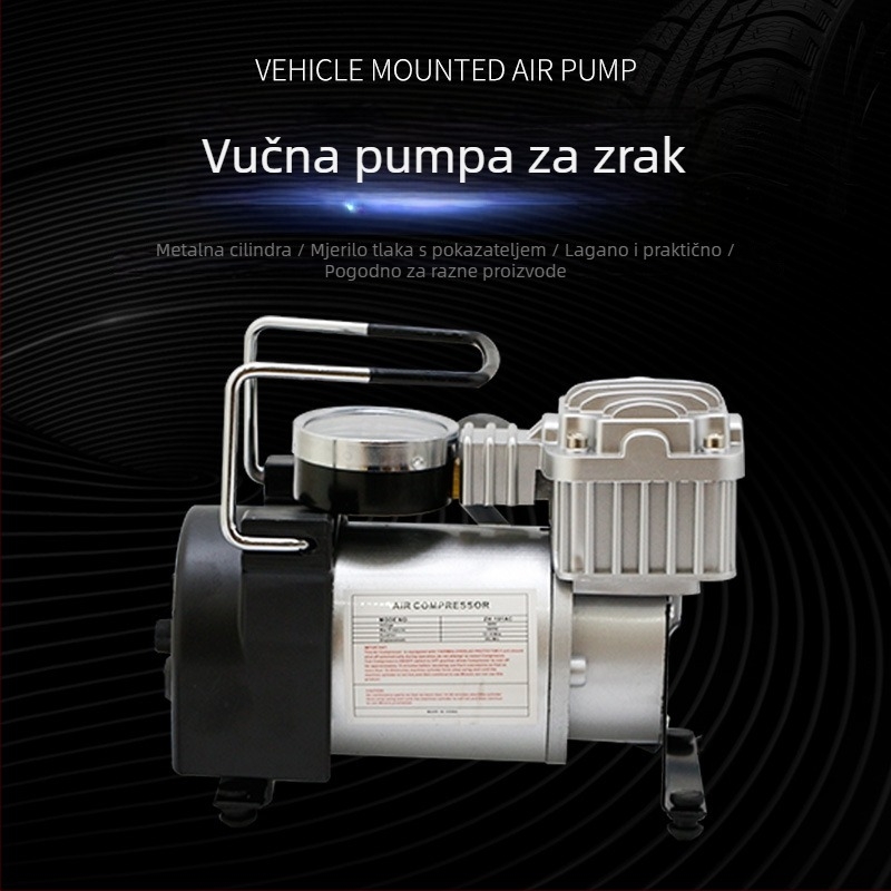 Električna pumpa za zrak za automobile i motocikle, 220V, 180W, jednocilindrična, 35 L/min, manometar