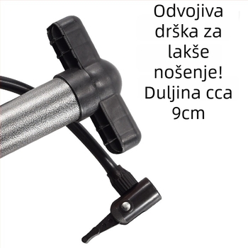 Ručna pumpa za bicikle, automobile i košarkaške lopte – prijenosna plastična pumpa