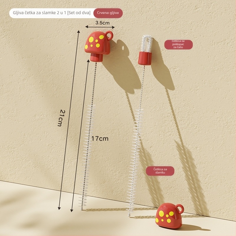 Dječja četka za čišćenje bočica, bradavica i slamki – mekane dlačice, produženi višenamjenski štapić za čišćenje