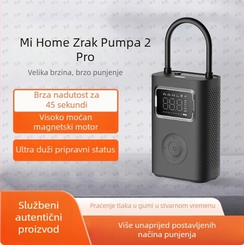 Prijenosna pumpa za auto, kompatibilna s Mijia 2Pro, ABS kućište, 12V, 80W, USB napajanje, jednostruki cilindar, pokazivački zaslon, 5–20 minuta kontinuiranog rada