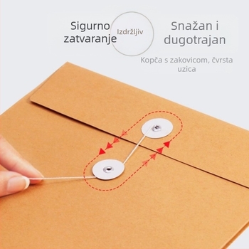 A4 folder za dokumente od kraft papira, ojačan, uredski organizator