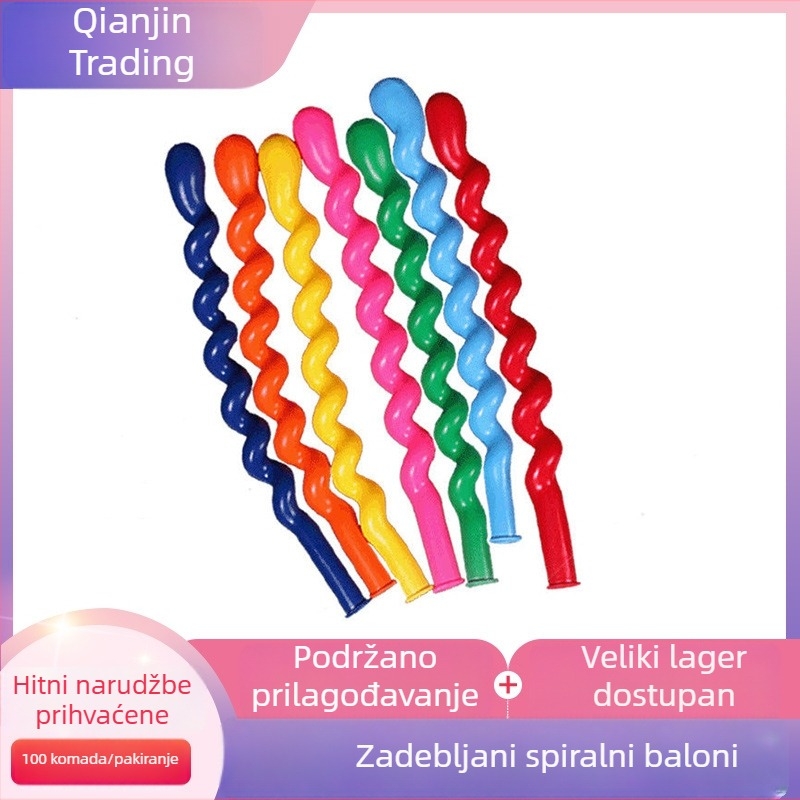 Lateksni spiralni baloni, debeli, mat završna obrada, razne veličine za vjenčanja i proslave