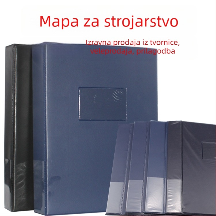 Folder za tehničke crteže s jednim klipom, plastičan, tisak logotipa, mogućnost prilagodbe