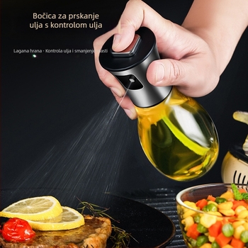 Bočica za sprej ulja - staklena izvedba, ručno pritiskanje, moderni minimalistički stil